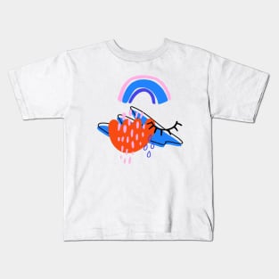 Abstract naive art print Kids T-Shirt